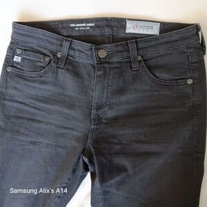AG Adriano Goldschmied Black Legging Ankle Super Skinny Ankle Jeans‎ Size 28R